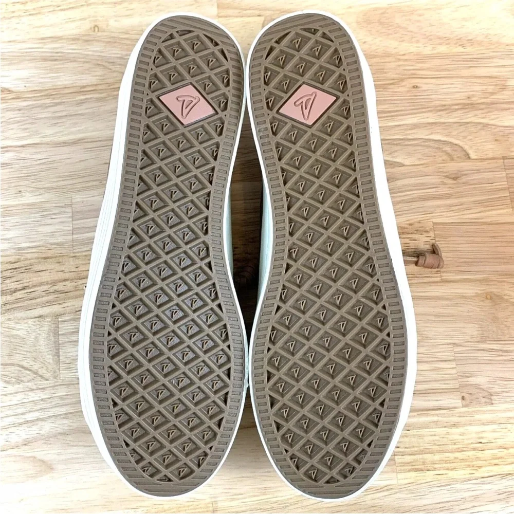 Sperry Crest Vibe Pink Rose Snake Leather Laces Platform Sneakers STS88296
